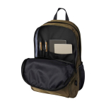 Laptoprugzak van gerecycled polyester met laptopvak 15 inch kleur donkergroen vierde weergave