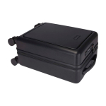 Cabinetrolley van gerecycled plastic met laptopvak 20 inch kleur zwart derde weergave voorkant