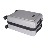 Cabinetrolley van gerecycled plastic met laptopvak 20 inch kleur zilver derde weergave voorkant