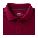 Polo met korte mouwen van katoen in piqué 200 g/m² Elevate Life kleur bordeaux