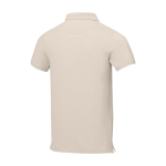 Polo met korte mouwen van katoen in piqué 200 g/m² Elevate Life kleur zand derde weergave achterkant