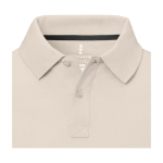 Polo met korte mouwen van katoen in piqué 200 g/m² Elevate Life kleur zand weergave detail 1