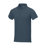 Polo met korte mouwen van katoen in piqué 200 g/m² Elevate Life kleur cyaan blauw