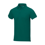 Polo met korte mouwen van katoen in piqué 200 g/m² Elevate Life kleur donkergroen