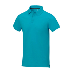 Polo met korte mouwen van katoen in piqué 200 g/m² Elevate Life kleur pastel blauw