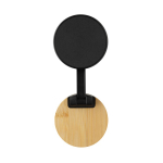 Magnetische telefoonhouder van gerecycled plastic en bamboe kleur zwart negende weergave