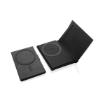Portemonnee van polyester met tracker verbonden met Find My kleur zwart derde weergave