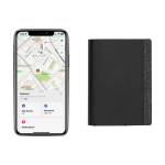 Portemonnee van polyester met tracker verbonden met Find My kleur zwart negende weergave