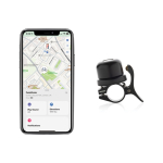 Fietsbel met locator compatibel met Find My kleur zwart zesde weergave