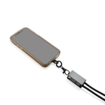 Kabel met milieuvriendelijk snoer voor mobiel met 3 oplaadpoorten kleur grijs vijfde weergave