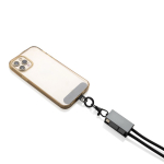 Kabel met milieuvriendelijk snoer voor mobiel met 3 oplaadpoorten kleur grijs zesde weergave