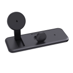 Magnetische 3-in-1 oplader met draadloos magnetisch laden 15W kleur zwart