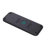 Magnetische 3-in-1 oplader met draadloos magnetisch laden 15W kleur zwart weergave met logo
