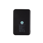 Powerbank van gerecycled plastic met twee poorten 5.000 mAh kleur zwart derde weergave
