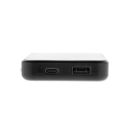 Powerbank van gerecycled plastic met twee poorten 5.000 mAh kleur zwart vierde weergave