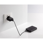 Powerbank van gerecycled plastic met twee poorten 5.000 mAh kleur zwart zesde weergave