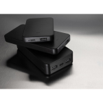 Powerbank van gerecycled plastic met indicator 10.000 mAh kleur zwart sfeer weergave