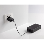 Milieuvriendelijke powerbank van 20.000 mAh met 3 oplaadpoorten kleur zwart zesde weergave