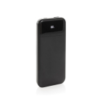Powerbank met geïntegreerde kabels en digitaal scherm 10.000 mAh kleur zwart