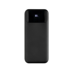Powerbank met geïntegreerde kabels en digitaal scherm 10.000 mAh kleur zwart tweede weergave
