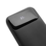Powerbank met geïntegreerde kabels en digitaal scherm 10.000 mAh kleur zwart zesde weergave