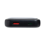 Powerbank met geïntegreerde kabels en digitaal scherm 10.000 mAh kleur zwart zevende weergave