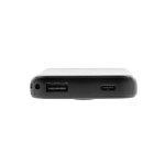 Draadloze magnetische powerbank van gerecycled plastic 5.000 mAh kleur zwart tweede weergave
