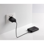 Draadloze magnetische powerbank van gerecycled plastic 5.000 mAh kleur zwart zevende weergave