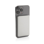 Powerbank met magnetische draadloze oplading en indicator 5.000 mAh kleur zilver zesde weergave