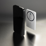 Powerbank met magnetische draadloze oplading en indicator 5.000 mAh kleur zilver sfeer weergave
