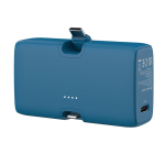 Powerbank van gerecycled plastic met laadindicator en 20W kleur blauw tiende weergave