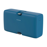 Powerbank van gerecycled plastic met laadindicator en 20W kleur blauw tweede weergave