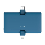 Powerbank van gerecycled plastic met laadindicator en 20W kleur blauw zevende weergave