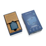 Powerbank van gerecycled plastic met laadindicator en 20W kleur blauw weergave met doos