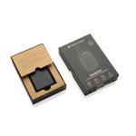 Powerbank met dubbele gelijktijdige lading met vermogen van 20W kleur zwart weergave met doos