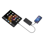 Milieuvriendelijke powerbank voor 2 apparaten met laadindicator 20W kleur zwart vijfde weergave