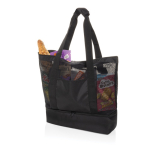 Elegante 2-in-1 koelrugtas van RPET met PEVA-voering van 20L kleur zwart tweede weergave