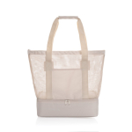 Elegante 2-in-1 koelrugtas van RPET met PEVA-voering van 20L kleur beige