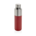 Thermofles van gerecycled staal met lekvrije dop 600ml kleur rood
