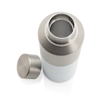 Thermofles van gerecycled staal met lekvrije dop 600ml kleur wit derde weergave