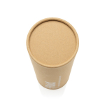 Thermofles van gerecycled staal met lekvrije dop 600ml kleur wit tweede weergave met doos