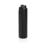 Dubbelwandige fles van gerecycled roestvrij staal 700ml kleur zwart tweede weergave