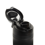 Dubbelwandige fles van gerecycled roestvrij staal 700ml kleur zwart achtste weergave