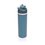Dubbelwandige fles van gerecycled roestvrij staal 700ml kleur blauw