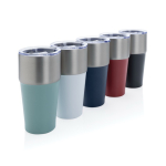 Antilek thermobeker van gerecycled roestvrij staal 500ml kleur zwart algemene weergave
