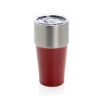 Antilek thermobeker van gerecycled roestvrij staal 500ml kleur rood