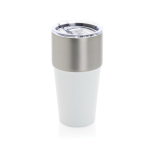 Antilek thermobeker van gerecycled roestvrij staal 500ml kleur wit