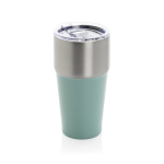 Antilek thermobeker van gerecycled roestvrij staal 500ml kleur groen