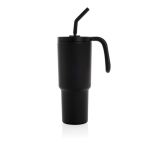 Antilek thermobeker van gerecycled roestvrij staal 900ml kleur zwart tweede weergave