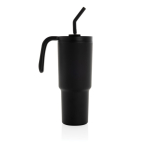 Antilek thermobeker van gerecycled roestvrij staal 900ml kleur zwart vierde weergave